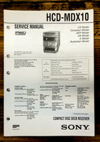 Sony HCD-MDX10 Stereo  Service Manual *Original*