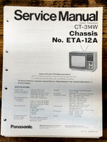 Panasonic CT-314W ETA-12A TV / Television  Service Manual *Original*