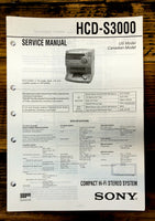 Sony HCD-S3000 Stereo  Service Manual *Original*