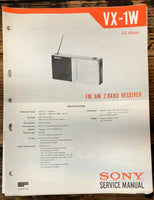 Sony VX-1W Receiver  Service Manual *Original*