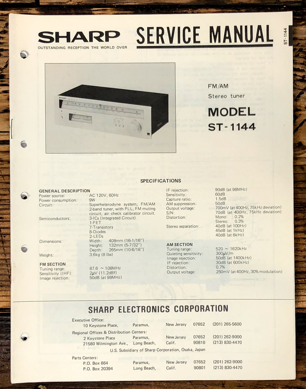 Tuner Service Manual *Original* – Vintage Audio Store - Vintage Service ...