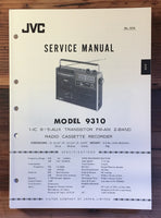 JVC Model 9310 Radio Service Manual *Original* #1