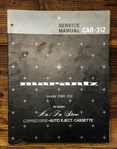 Marantz CAR-312 Car Stereo  Service Manual *Original*