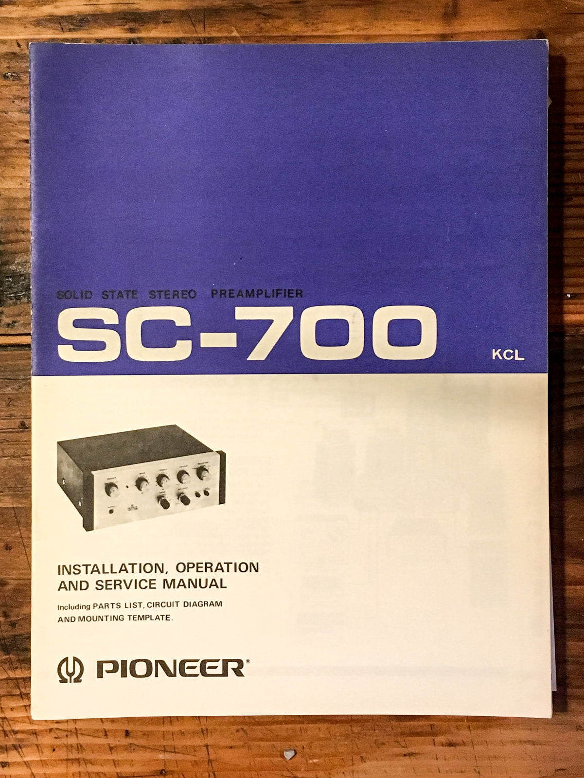 Pioneer SC-700 Preamp / Preamplifier Service Manual *Original*