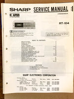 Sharp RT-104 Cassette Deck  Service Manual *Original*