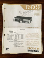 Sony TC-FX5C Cassette Service Manual *Original* #1