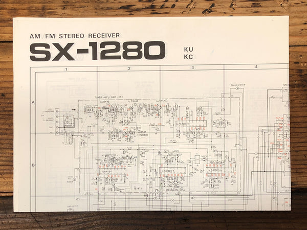 Pioneer SX-1280 KU KC Receiver Foldout Service Manual *Original*