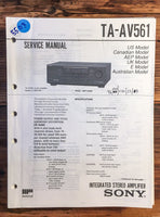 Sony TA-AV561 Amplifier  Service Manual *Original*