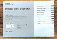 Sony DSC-U30 Camera  Owner / User Manual *Original*