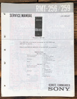 Sony RMT-256 RMT-259 Remote Control  Service Manual *Original*