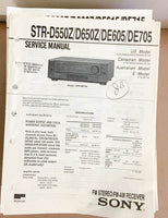 Sony STR-D550Z D650Z DE605 DE705 Receiver  Service Manual *Original*
