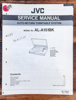 JVC AL-A151 Record Player / Turntable  Service Manual *Original*