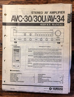 Yamaha AVC-30 AVC-30U AVC-34 AV Amplifier  Service Manual *Original*