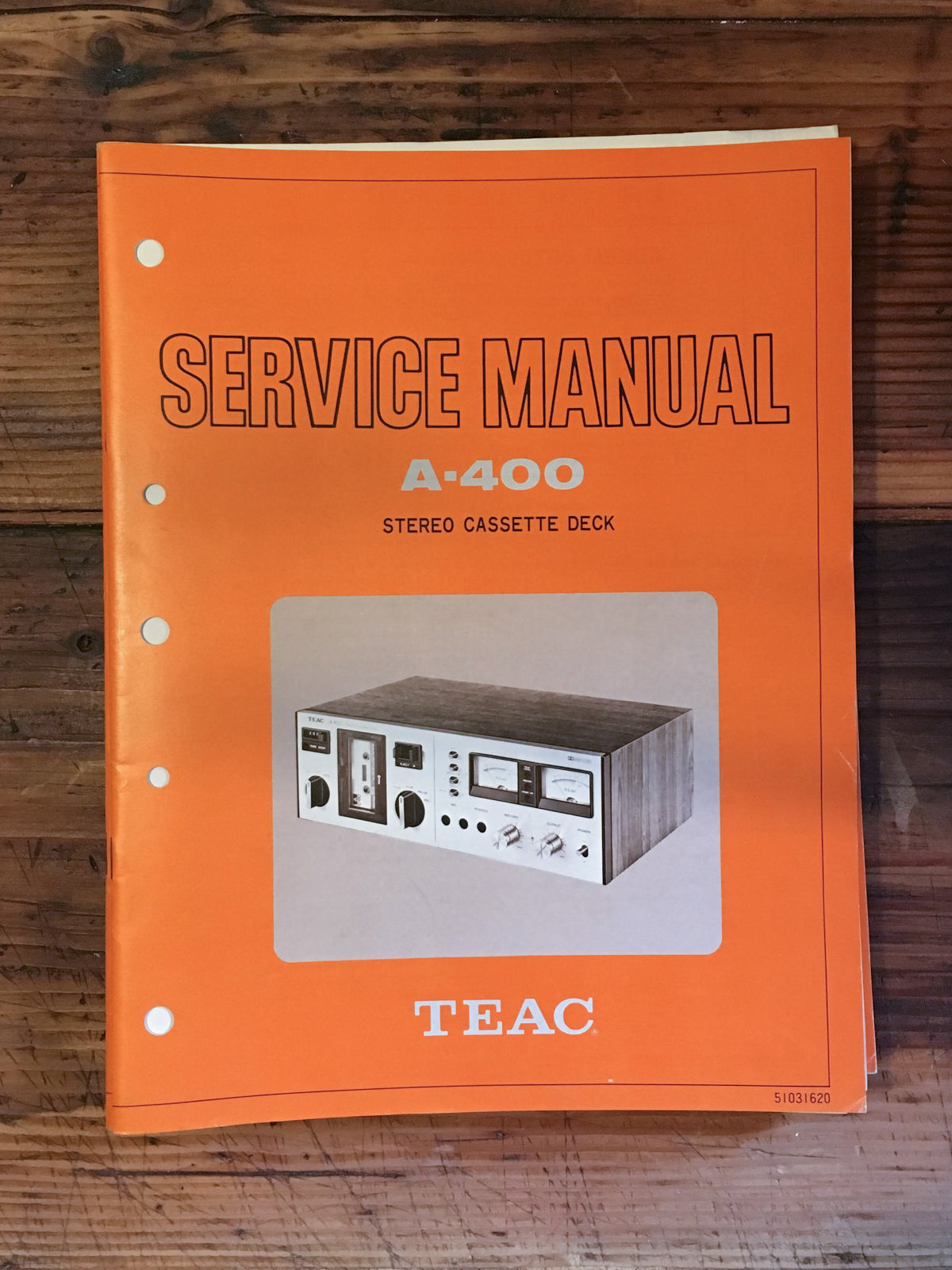 Teac A-400 Cassette Service Manual *Original* #1