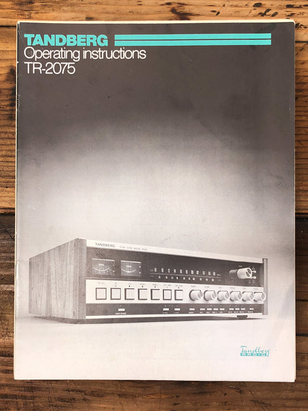 Tandberg TR-2075 Receiver  Owner / User Manual *Original*