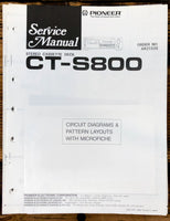 Pioneer CT-S800 Cassette Service Manual *Original*