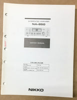 Nikko NA-850 Amplifier Service Manual *Original*