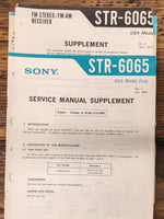 Sony STR-6065 Receiver Supp 1 & 2 Service Manual *Original*