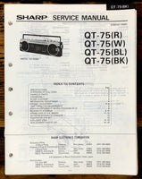 Sharp QT-75 Radio Service Manual *Original*