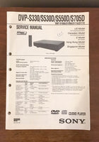Sony DVP-S705D S530D S550D S330 CD DVD Player  Service Manual *Original*