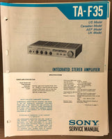 Sony TA-F35 Stereo Amplifier Service Manual *Original*