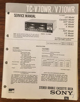 Sony TC-V70WR TC-V710WR CASSETTE Service Manual *Original*