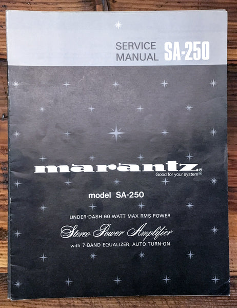 Marantz SA-250 Car Amplifier  Service Manual *Original*