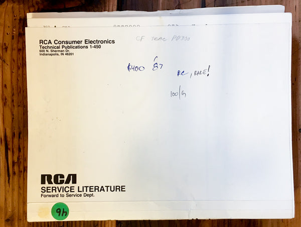 RCA MCD 141 CD Player Service Manual *Original*