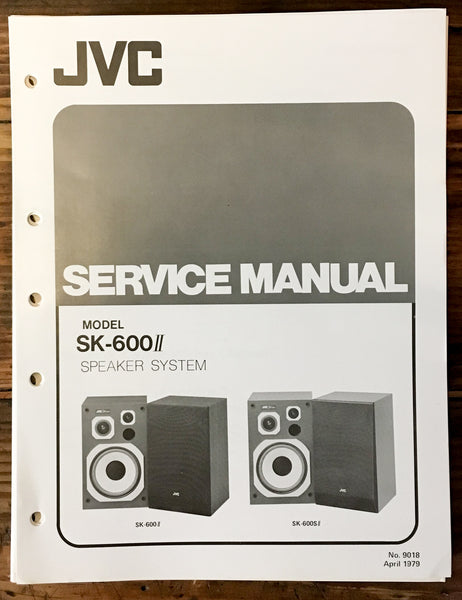 JVC SK-600 II Speaker Service Manual *Original*