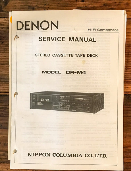 Denon DR-M4 Cassette Deck  Service Manual *Original*