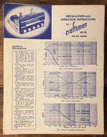 The Craftsmen Model RC10 / RC-10 Tuner Service Manual *Original*