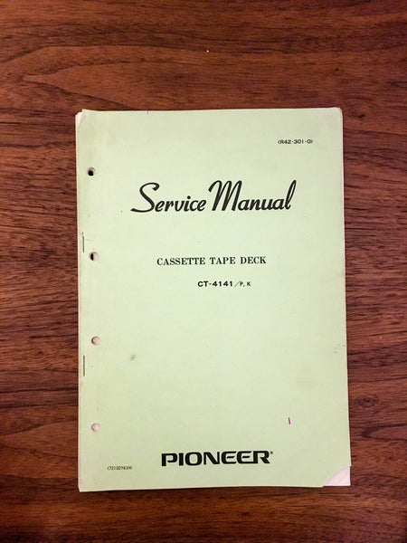 Pioneer CT-4141 Cassette Service Manual *Original*