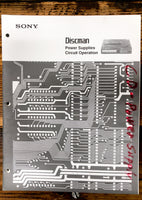 Sony Discman Power Supplies    Circuit Operation Manual *Original*