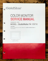 Goldstar CA-42 Studioworks 74i CS710 Color Monitor Service Manual *Original*