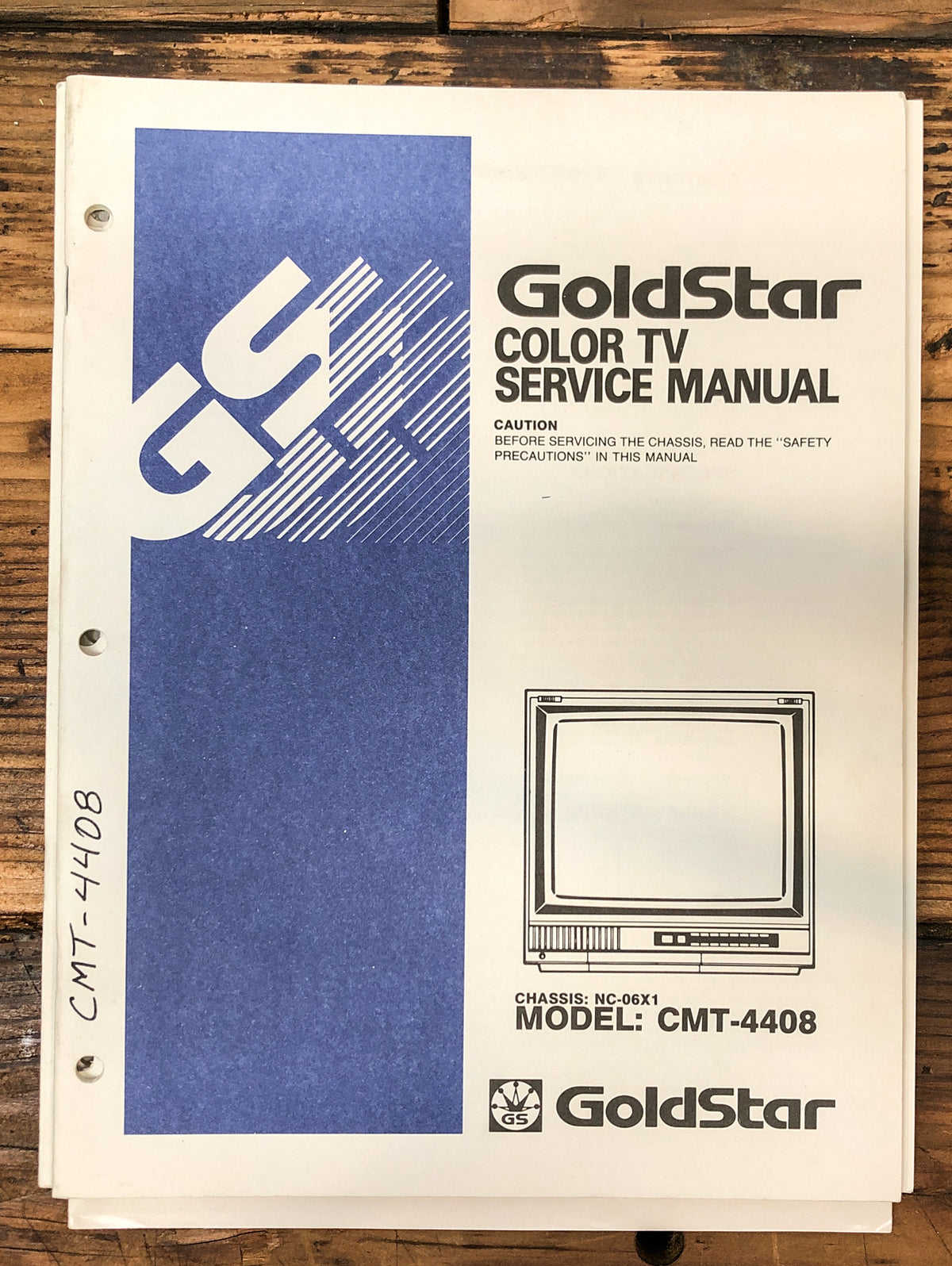 LG / Goldstar CMT-4408 Color TV  Service Manual *Original*