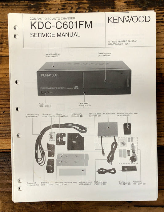 Kenwood KDC-C601FM Car Radio  Service Manual *Original*