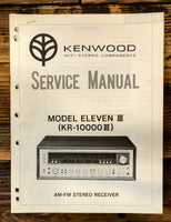 Kenwood KR-ELEVEN III KR-10000 3 Receiver  Service Manual *Original*