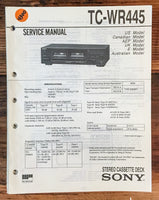 Sony TC-WR445 Cassette Deck  Service Manual *Original*