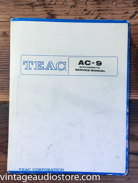 Teac AC-9 Auto Cassette  Service Manual *Original* #2
