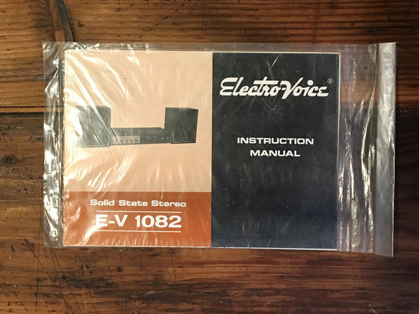 Electro-Voice E-V 1082 Receiver Owners / Operating Manual *Original*
