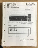 Kenwood DX-7030 DAT Tape Deck  Service Manual *Original*