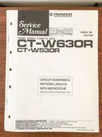 Pioneer CT-W630R CT-W530R Cassette Service Manual *Original*