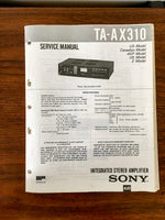 Sony TA-AX310 Amplifier Service Manual *Original*