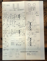 Grundig Model TK 46 TK 46U Reel to Reel Large Fold Out Schematic *Original*