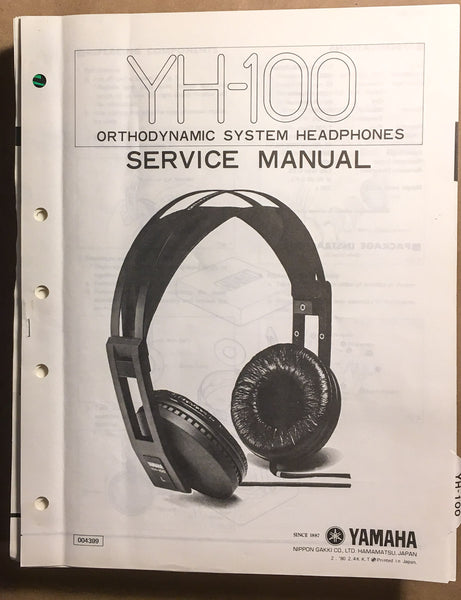 Yamaha YH-100 Headphone  Service Manual *Original*