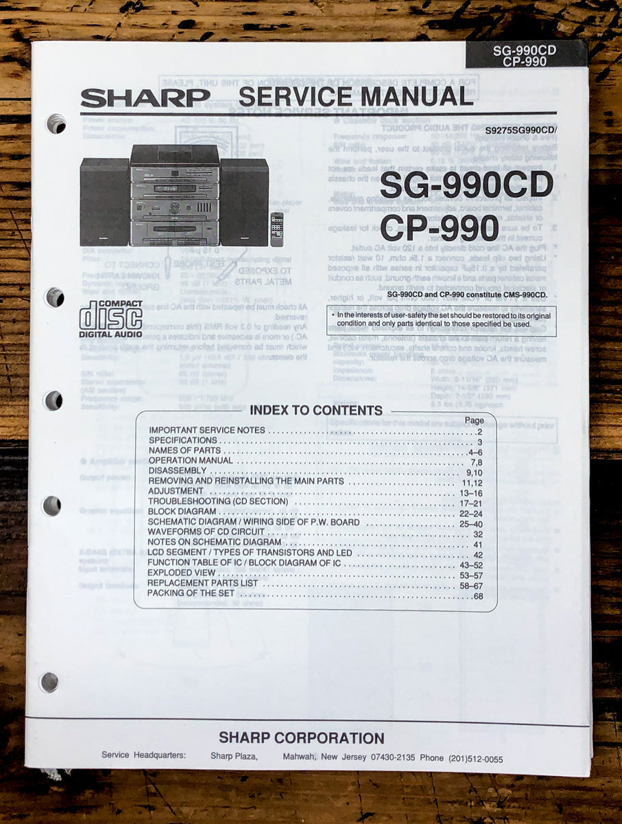 Stereo Service Manual *Original* – Vintage Audio Store - Vintage ...