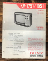 Sony KV-1747RX TV  Service Manual *Original*