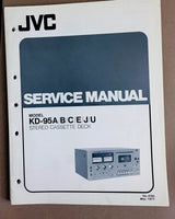 JVC KD-95 A Cassette Deck  Service Manual *Original*