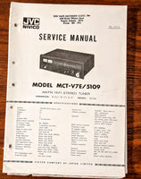 JVC MCT-V73 MCT-5109 Tuner Service Manual *Original* #1