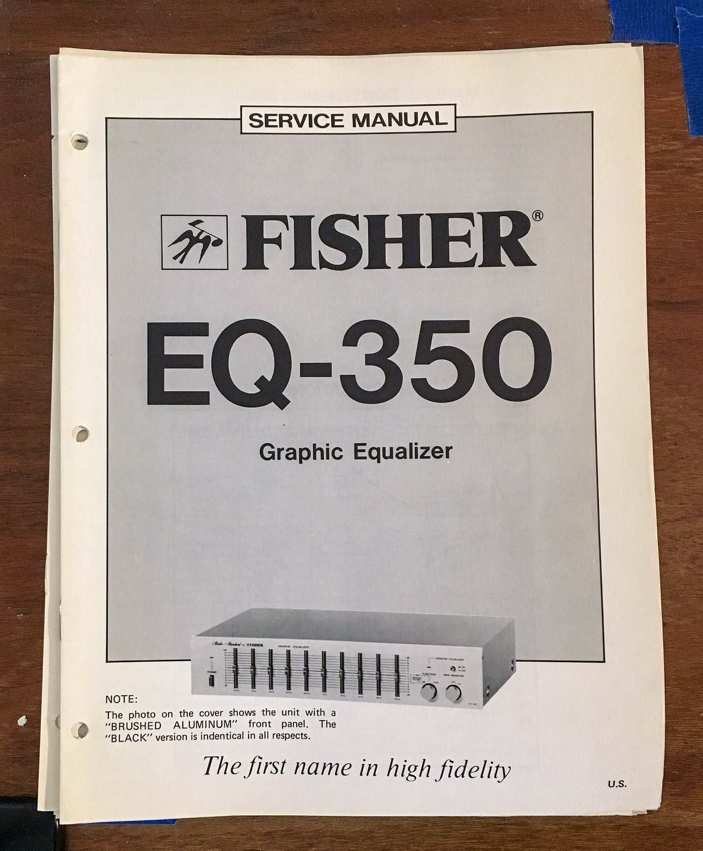 Fisher EQ-350  Service Manual *Original*